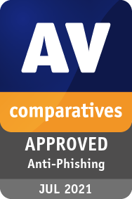 AV 比较给予 Avast 其 2021 年的反钓鱼证书。